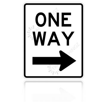 MUTCD R6-2R One Way Right Arrow